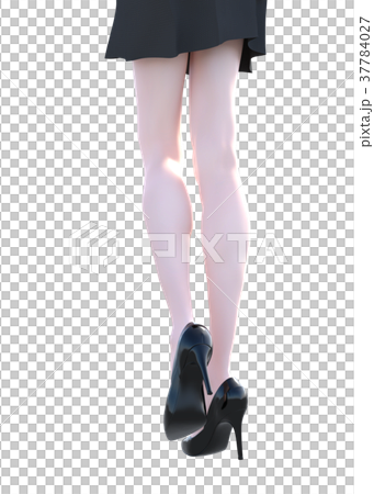ストッキングイメージ　女性の脚　perming3DCG イラスト素材 37784027