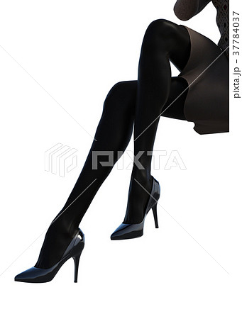 ストッキングイメージ　女性の脚　perming3DCG イラスト素材 37784037