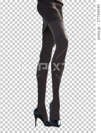 Stocking image Women's leg perming3DCG Illustration material 37784040