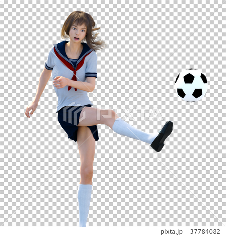 Female students to play prtmong2DCG illustrations material 37784082