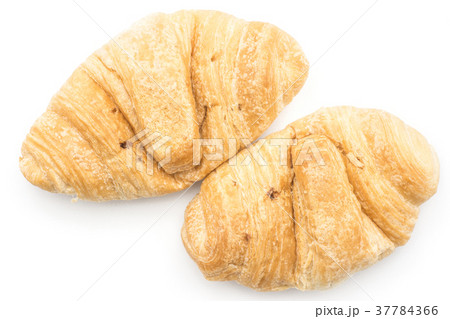 Chocolate croissant isolated on white 37784366