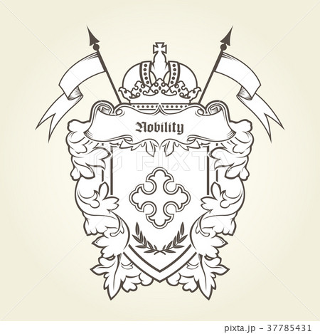 Heraldic emblem - royal coat of arms Heraldic emblem - royal coat of arms 37785431