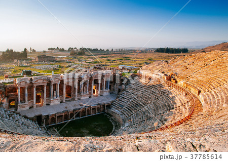 Ruin of ancient Hierapolis Amphi theatre Pamukkale Ruin of ancient Hierapolis Amphi theatre Pamukkale 37785614