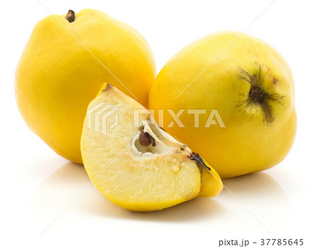 Fresh raw quince isolated on white Fresh raw quince isolated on white 37785645