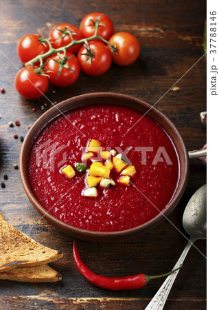 soup gazpacho with vegetables soup gazpacho with vegetables 37788146