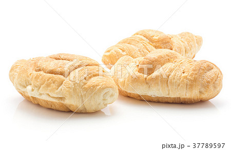 Chocolate croissant isolated on white 37789597