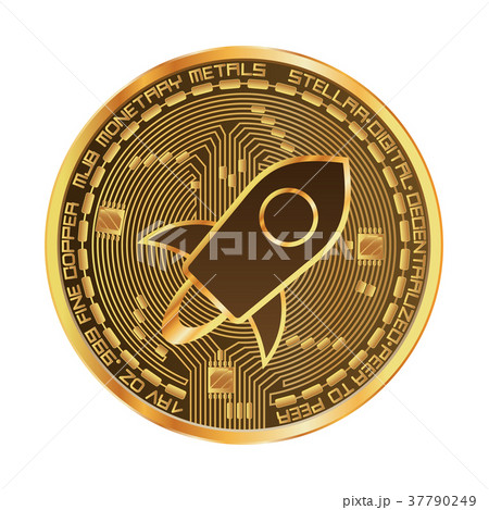 Crypto currency stellar black and white symbol 37790249