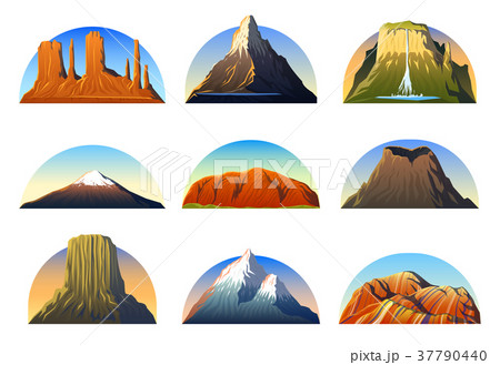 Mountains Peaks, landscape early in a daylight Mountains Peaks, landscape early in a daylight 37790440