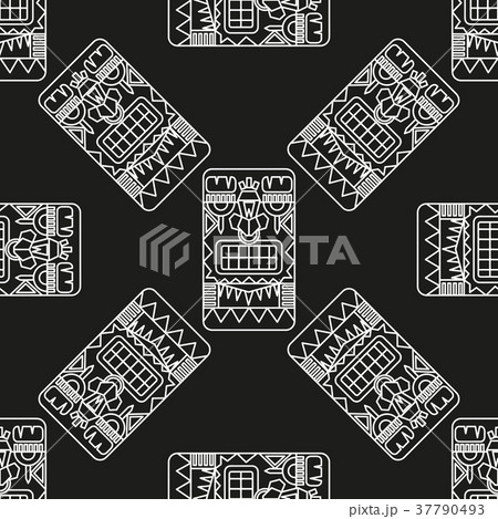 seamless pattern ancient American ornaments 37790493