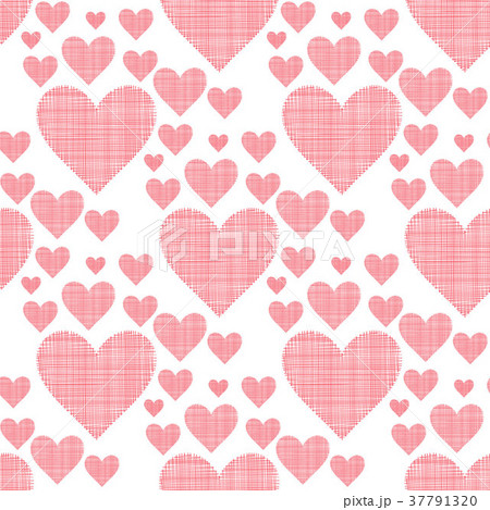 Simple red heart sharp vector seamless pattern 37791320