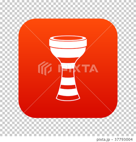 African drum icon digital red African drum icon digital red 37793004