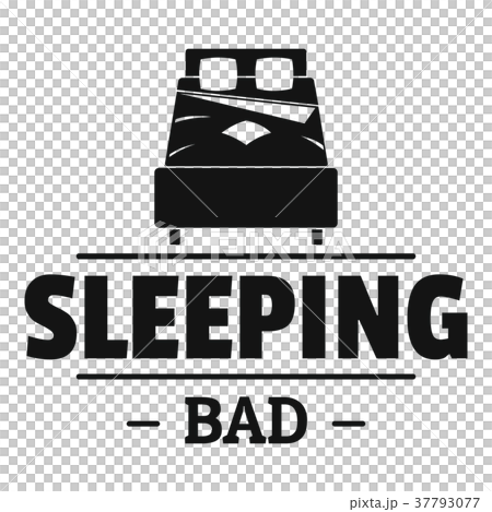 Sleeping bad logo, simple black style 37793077