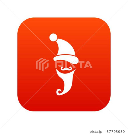 Santa hat, mustache and beard, simple style Santa hat, mustache and beard, simple style 37793080