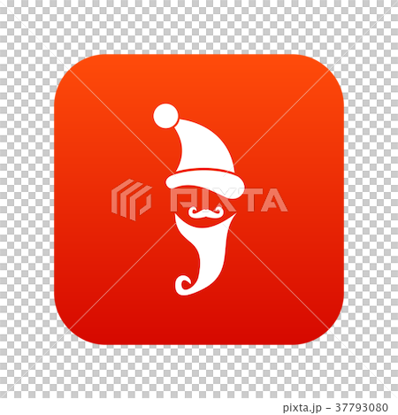 Santa hat, mustache and beard, simple style Santa hat, mustache and beard, simple style 37793080