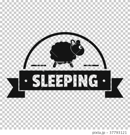 Sleeping sheep logo, simple black style Sleeping sheep logo, simple black style 37793121