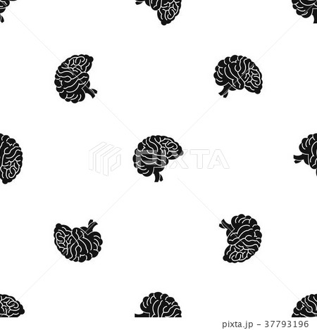 Brain pattern seamless black 37793196