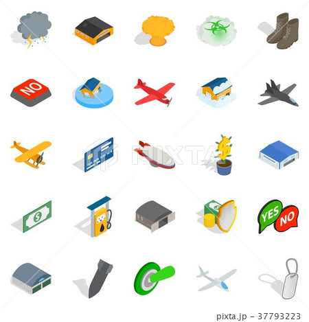 Military equipment icons set, isometric style 37793223