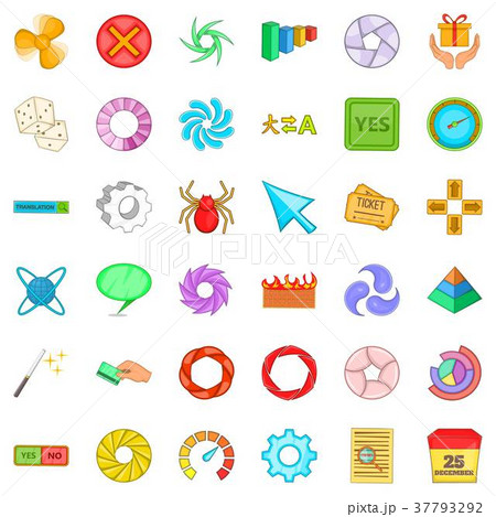 Internet icons set, cartoon style 37793292