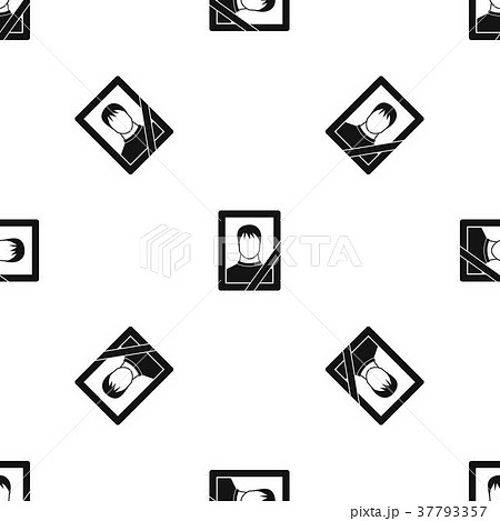 Memory portrait pattern seamless black Memory portrait pattern seamless black 37793357
