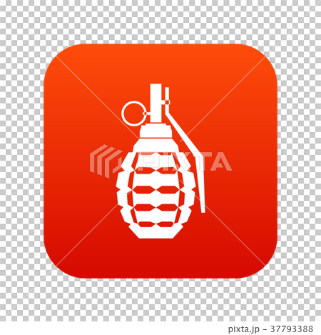 Hand grenade, bomb explosion icon digital red Hand grenade, bomb explosion icon digital red 37793388