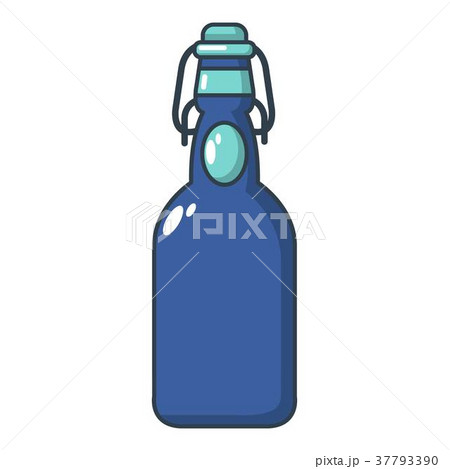 Bottle with bung icon, cartoon style Bottle with bung icon, cartoon style 37793390