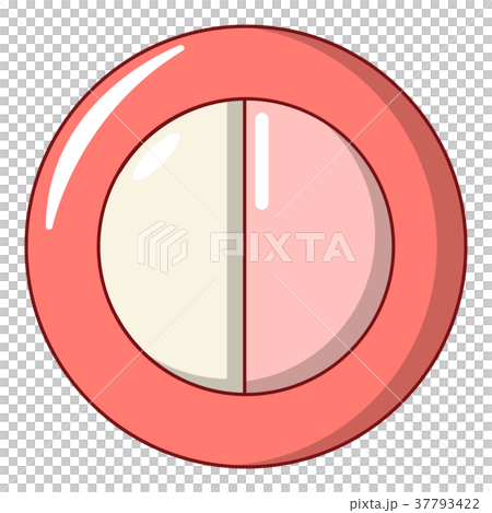 Face powder female icon, cartoon style 37793422