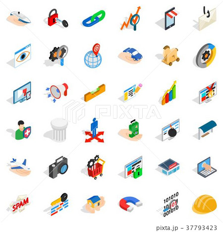 Bomb icons set, isometric style 37793423