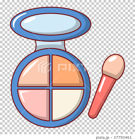 Face powder multicolor icon, cartoon style Face powder multicolor icon, cartoon style 37793461