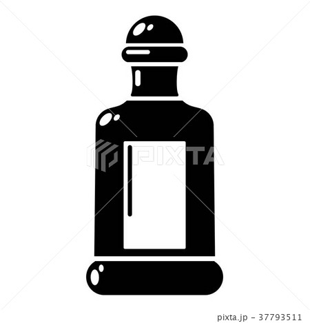 Square bottle icon, simple style 37793511