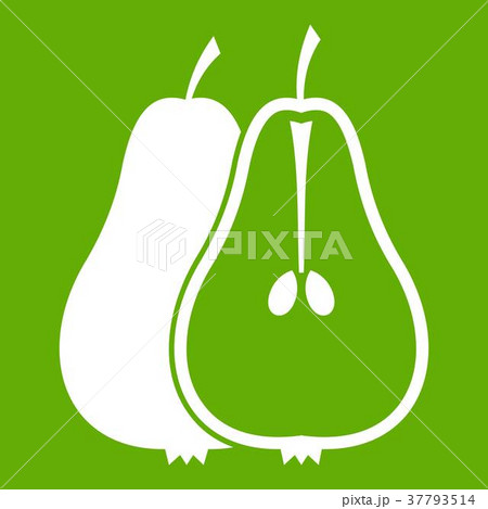 Pear icon green 37793514