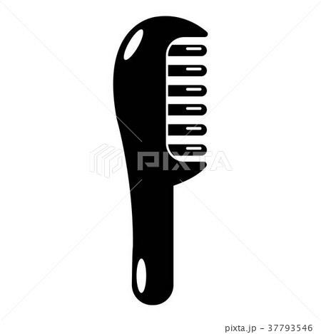 Hairbrush style icon, simple black style 37793546