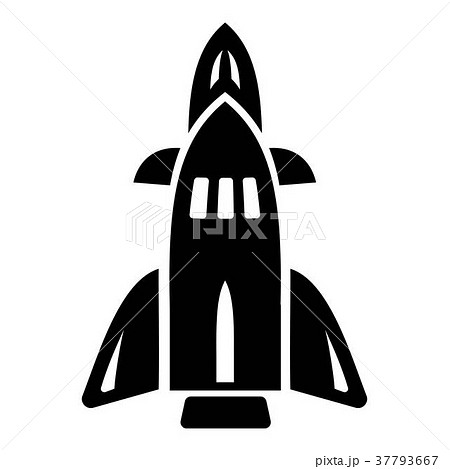 Rocket icon, simple black style 37793667