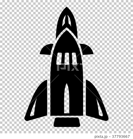 Rocket icon, simple black style 37793667