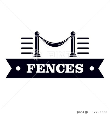 Fence parade logo, simple black style 37793668