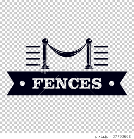 Fence parade logo, simple black style 37793668