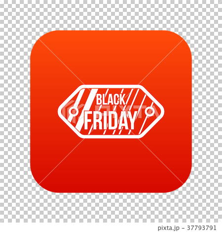 Black Friday sale tag icon digital red 37793791