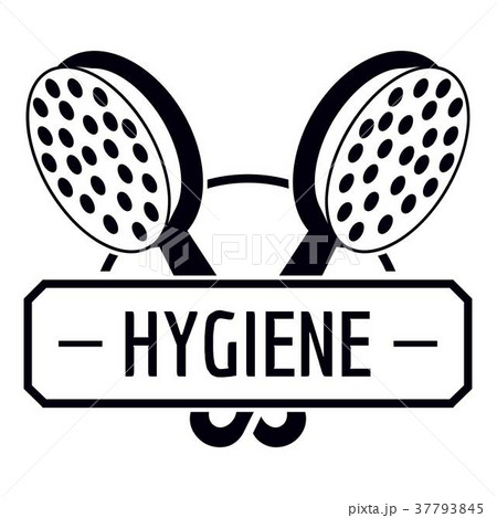 Hygiene shower logo, simple black style 37793845
