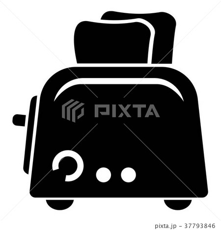 Toaster icon, simple black style 37793846
