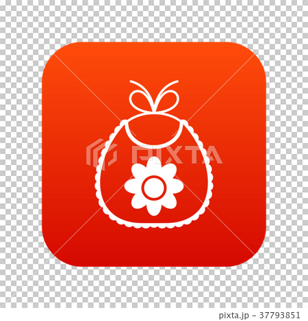 Baby bib icon digital red Baby bib icon digital red 37793851