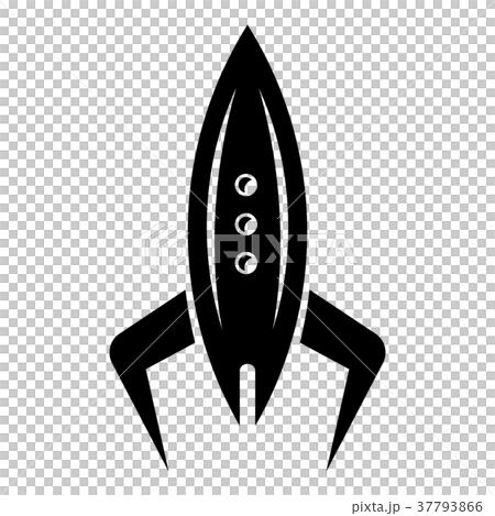 Rocket future icon, simple black style 37793866