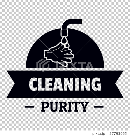 Cleaning purity logo, simple black style Cleaning purity logo, simple black style 37793965