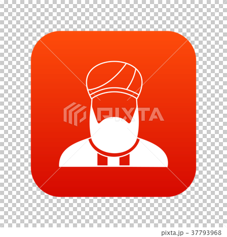Muslim preacher icon digital red Muslim preacher icon digital red 37793968