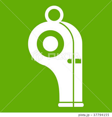 Sport whistle icon green Sport whistle icon green 37794155