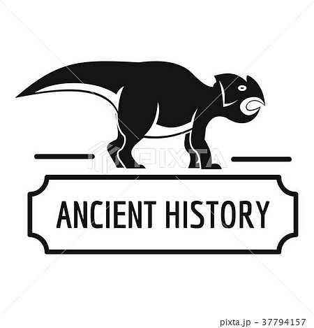 Ancient history logo, simple black style 37794157