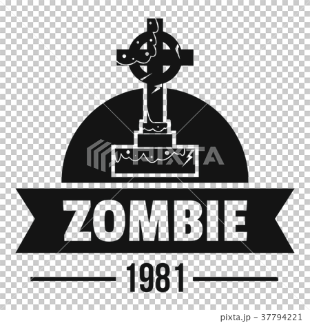 Zombie dark logo, simple black style 37794221