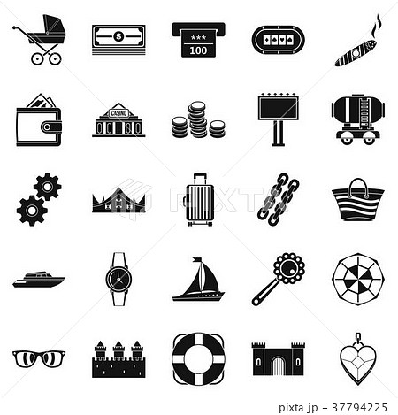 Weal icons set, simple style 37794225