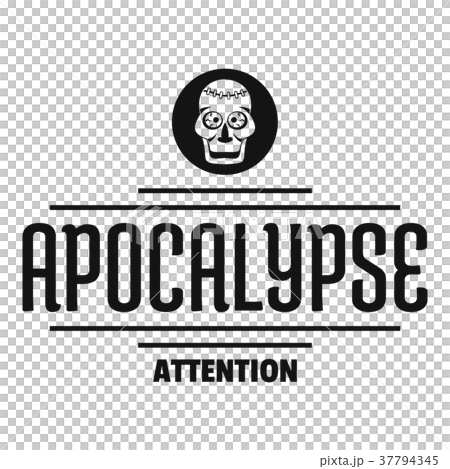 Zombie apocalypse logo, simple black style 37794345