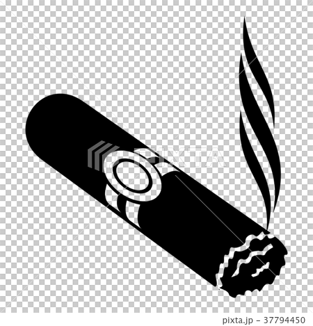 Cigar icon, simple black style 37794450