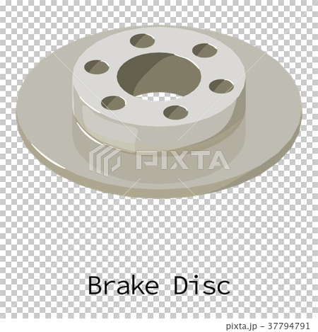 Brake disc icon, isometric 3d style 37794791