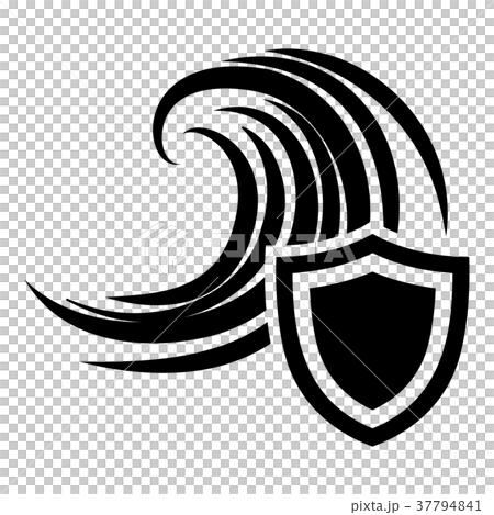 Flood protection icon, simple black style Flood protection icon, simple black style 37794841